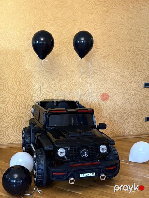 Uşaq üçün elektrikli ride-on avtomobil – off-road üslublu, qara rəng — Bakı