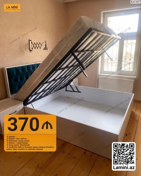 LA Mını – Açılan bazalı çarpayılar Model 1 (Kod: 4427) - Ölçü: 160 — Bakı