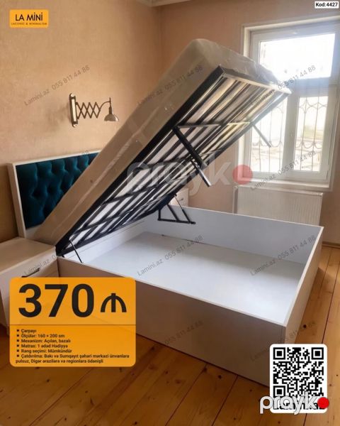 LA Mını – Açılan bazalı çarpayılar Model 1 (Kod: 4427) - Ölçü: 160 — Bakı