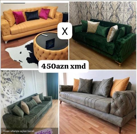 Divan, Qonaq otağı üçün, Parça, Bazalı, Açılan — Ucuz serfeli Mebel — Sofas
