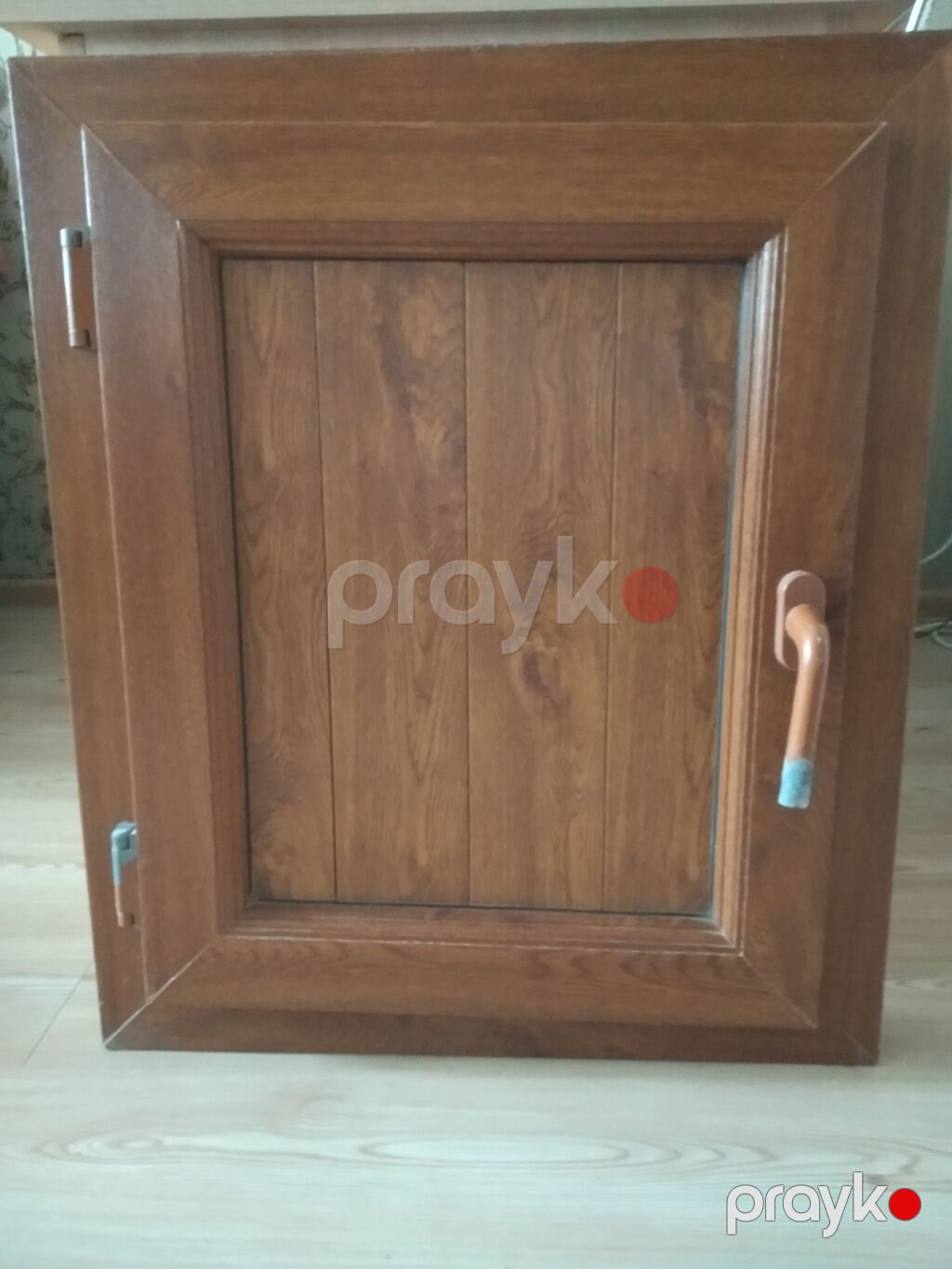 Məhsul: Taxta naxışlı pəncərə/qapı paneli (PVC əsaslı) Təsvir — Pəncərələr, qapılar, balkonlar, Bakı