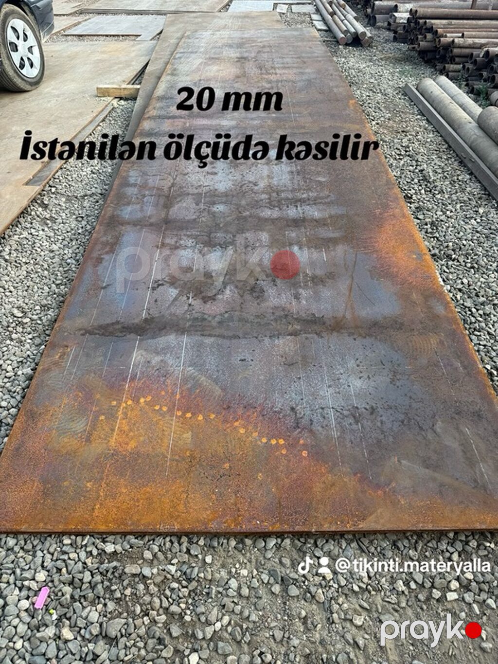 20 mm polad lövhə – istənilən ölçüyə kəsim - Material: qalınlığı 20 — Fəliz məmulatı, Bakı