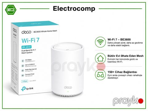 TP-Link Deco BE25 (1-pack) BE3600 Whole Home Mesh WiFi 7 System — Bakı