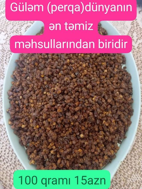 Məhsul: Güləm (perqa) — arı çörəyi Təsvir: - Təbii arı məhsulu — Bakı