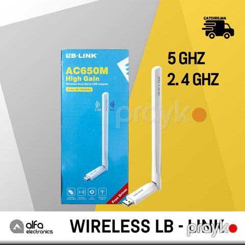 "Lb-Link BL-WDN650A AC650Mbps" Dual band High Gain USB Wi-Fi Adapter — Bakı