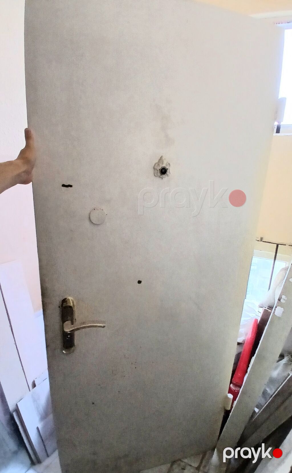Dəmir giriş qapısı – komplekt - Material: metal əsaslı, üzəri — Pəncərələr, qapılar, balkonlar, Bakı (2)