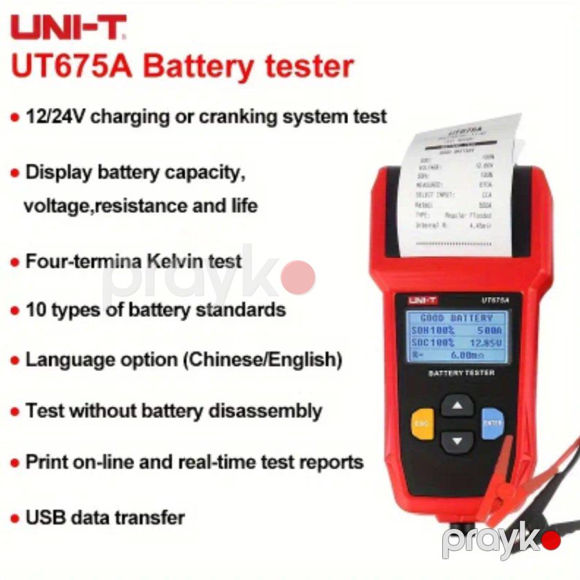 Avtomobil akkumulyatoru sınaq testeri Unı-t UT 675A — Diaqnostika cihazları, Bakı