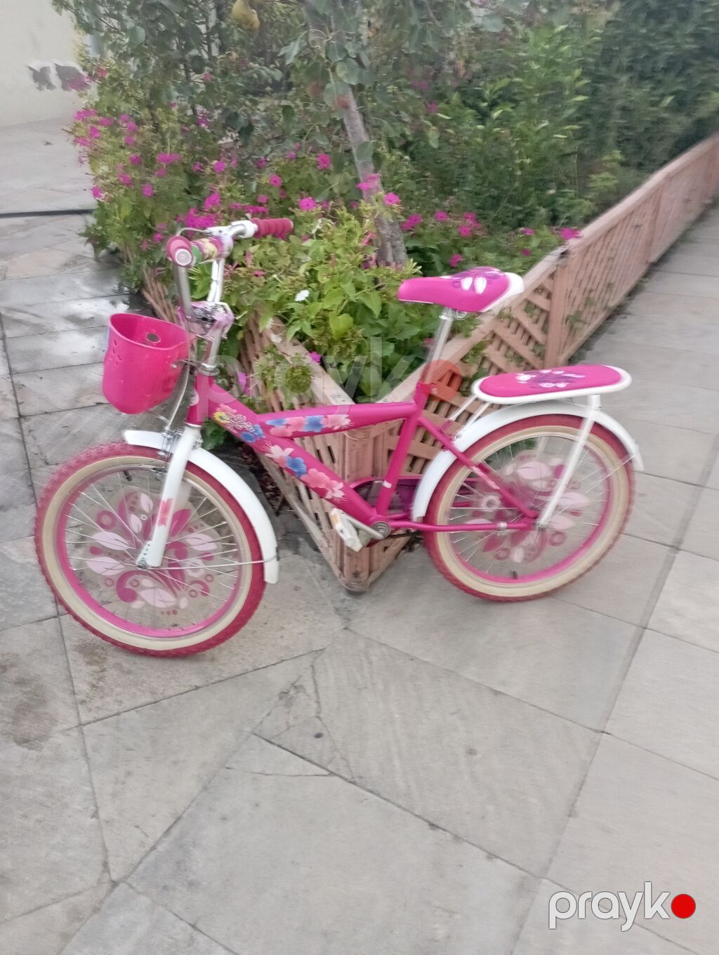 Uşaq velosipedi – qızlar üçün, çəhrayı-ağ dizayn - Rəng: çəhrayı və — Uşaq velosipedləri, Bakı (2)