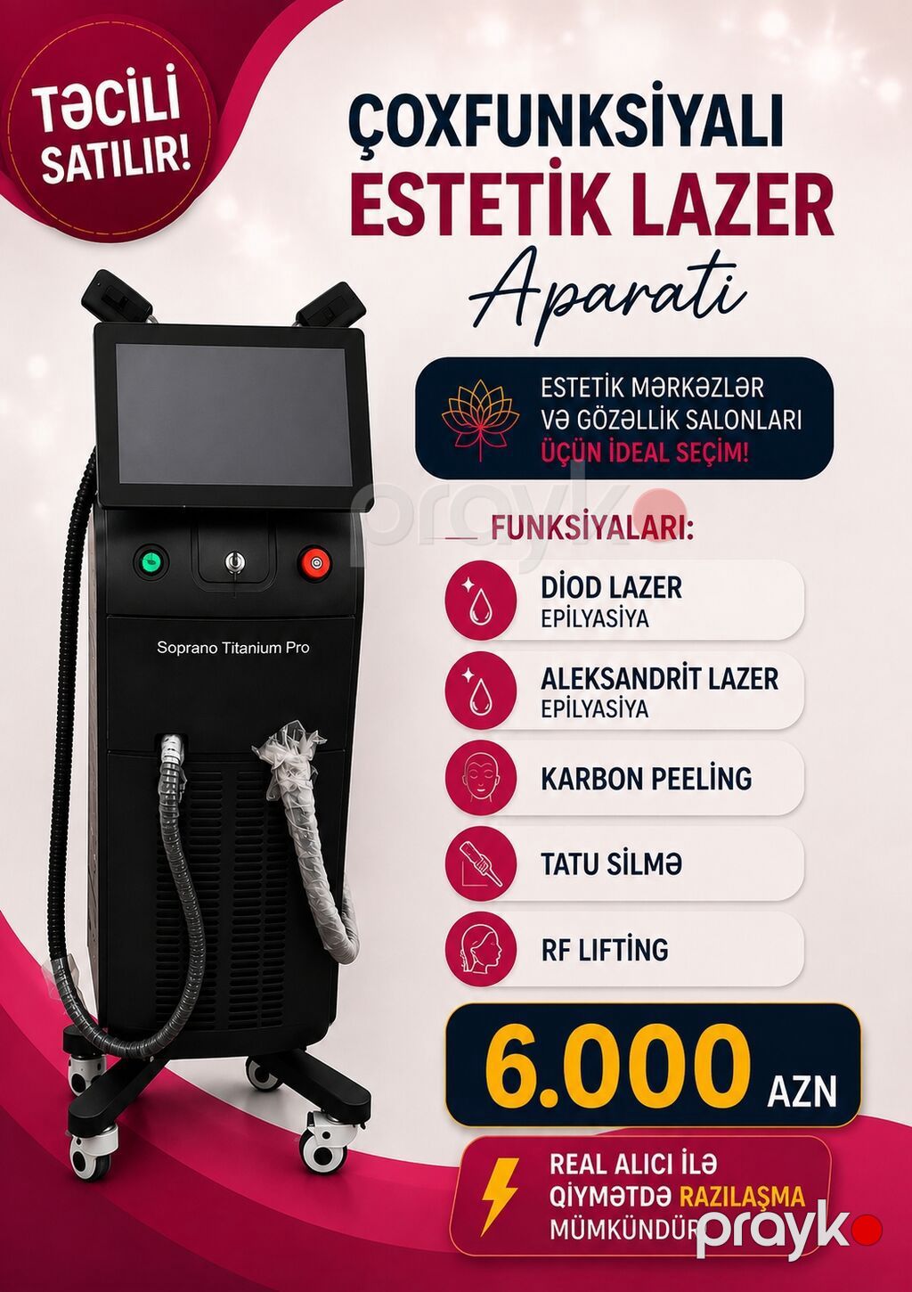 Çoxfunksiyalı Estetik Lazer Aparatı – Soprano Titanium Pro Estetik — Lazer epilyasiya aparatları, Gəncə