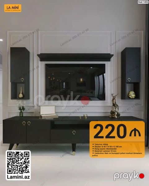TV altlığı – La Mini - Ölçülər: Dərinlik 40 sm Hündürlük 50 sm — Bakı