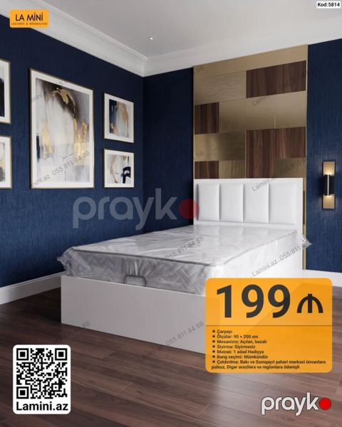 LA Mını – Laconic & Minimalism Kod: 5814 Məhsul: Çarpayı — Bakı