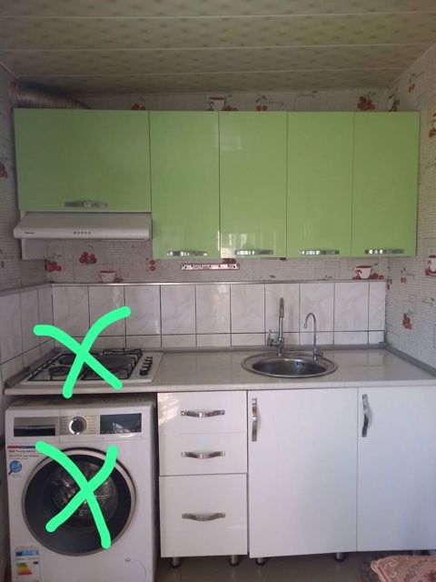 Mətbəx mebeli satılır eni 2metr şkaflarin içində biraz ləkələr var — Digah