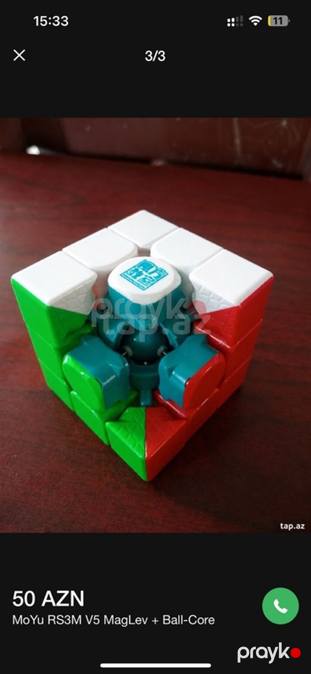 MoYu RS3M V5 MagLev + Ball-Core sürət kubu - Model: RS3M V5 (MF8821) — Inkişaf edir oyuncaqlar, Bakı (3)