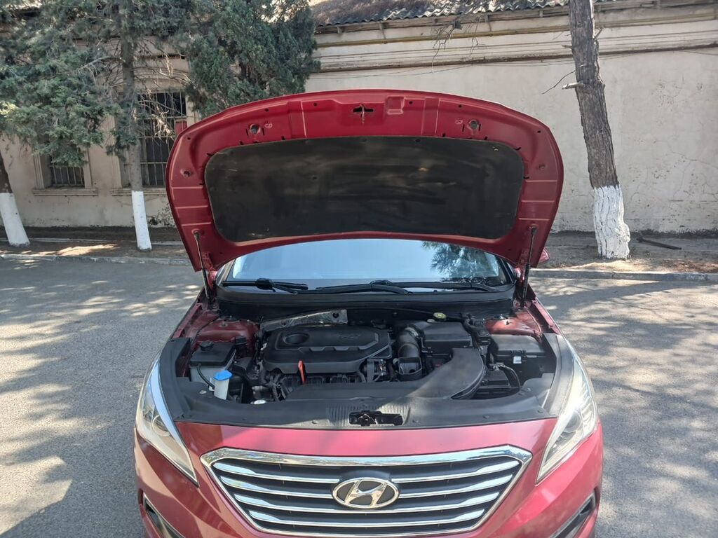 Hyundai Sonata sedan - Korpus: 4 qapılı sedan, albalı/qırmızı rəng — Avtomobillər, Bakı (8)