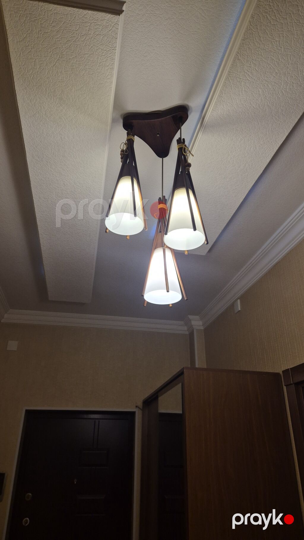 Çılçıraq, 3 lampa, Taxta — Tavan is?qlar? v? cilc?raqlar, Gəncə (3)