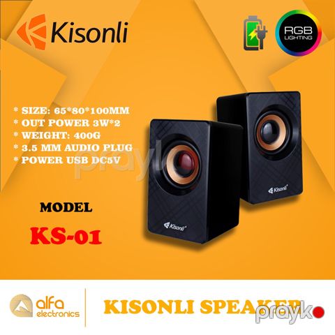 Stereo dinamik "Kisonli Ks-01" (USB AUX Səs Gücləndirici) — Bakı