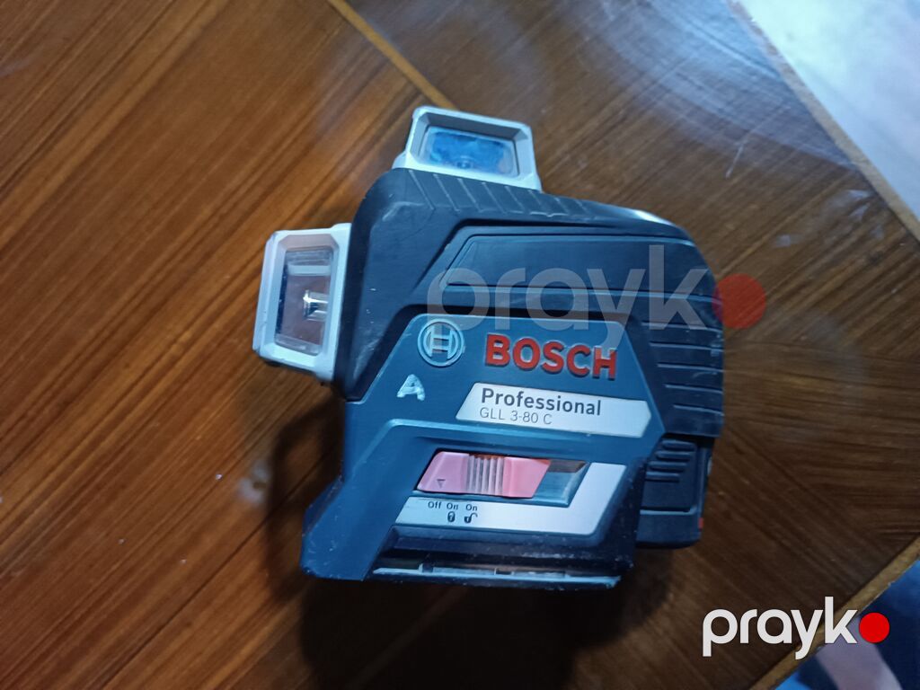 Bosch Professional GLL 3-80 C – 3 x 360° qırmızı xəttli lazer nivelir — Ölçü alətləri, Digah (3)