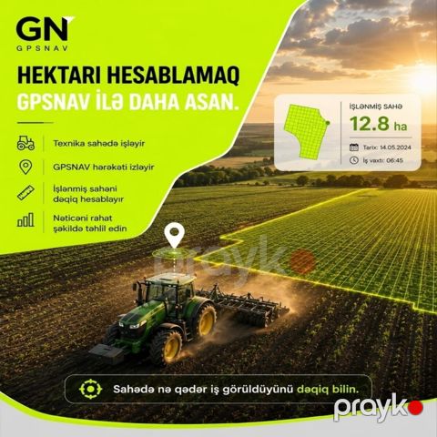 Kənd təsərrüfatı texnikaları üçün GPS izləmə sistemi
