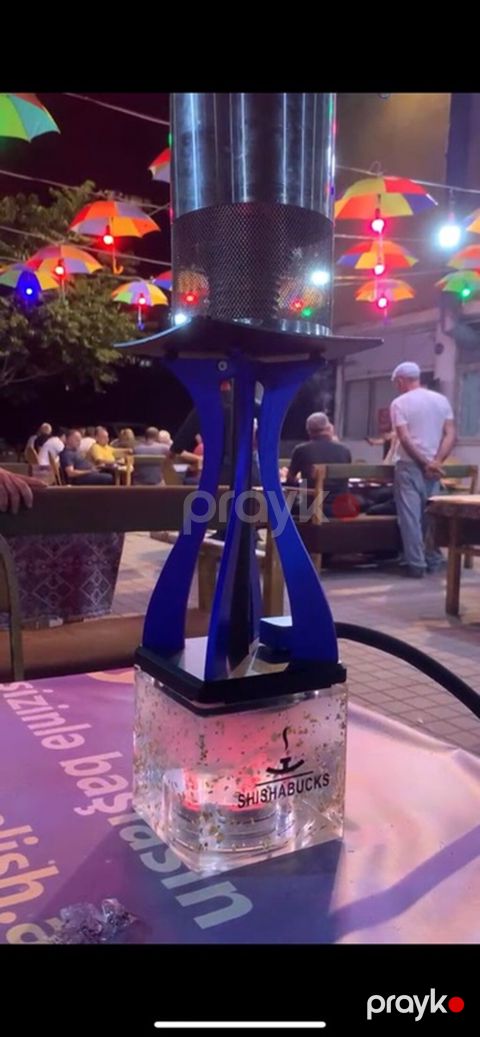 Məhsul: Shishabucks stolüstü nərgilə aparatıdır. Üstündə fox çaşka — Bakı