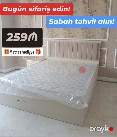 Yataq dəsti – yumşaq başlıqla, açıq krem rəngində korpus. - Klassik — Bakı
