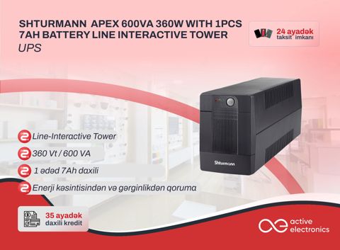 Ups shturmann apex 600VA 360W — Bakı