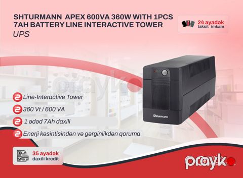Ups shturmann apex 600VA 360W — Bakı