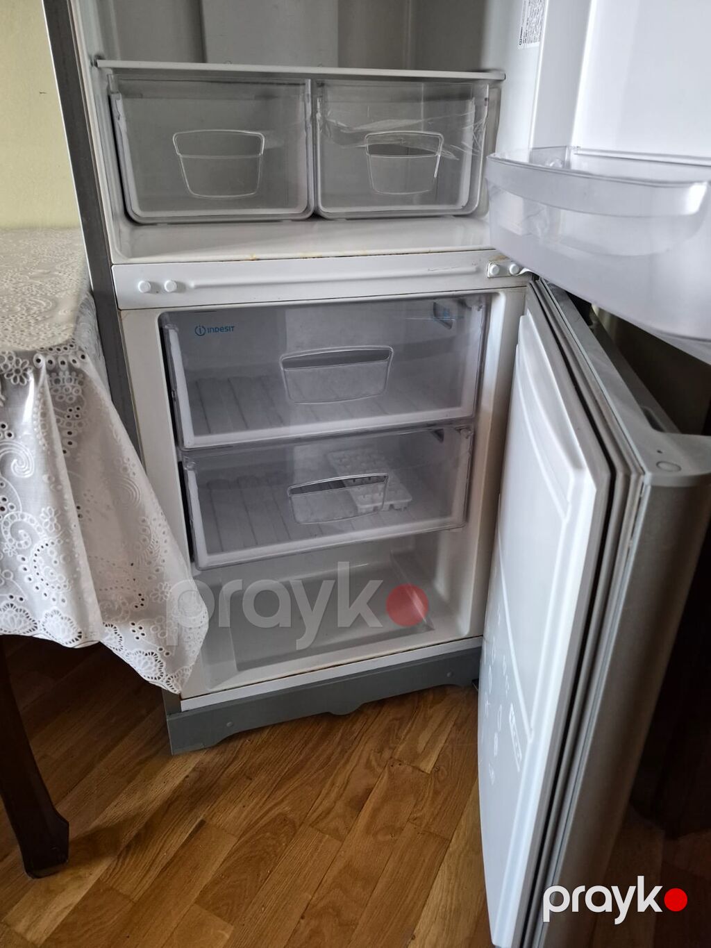 Indesit iki kameralı soyuducu - Rəng: metalik/gümüş - Üst kamera — Soyuducular, Bakı (2)