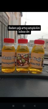 Məhsul: Təbii badam yağı Təsvir: - Badam ləpəsindən əldə edilmiş — Продукты питания