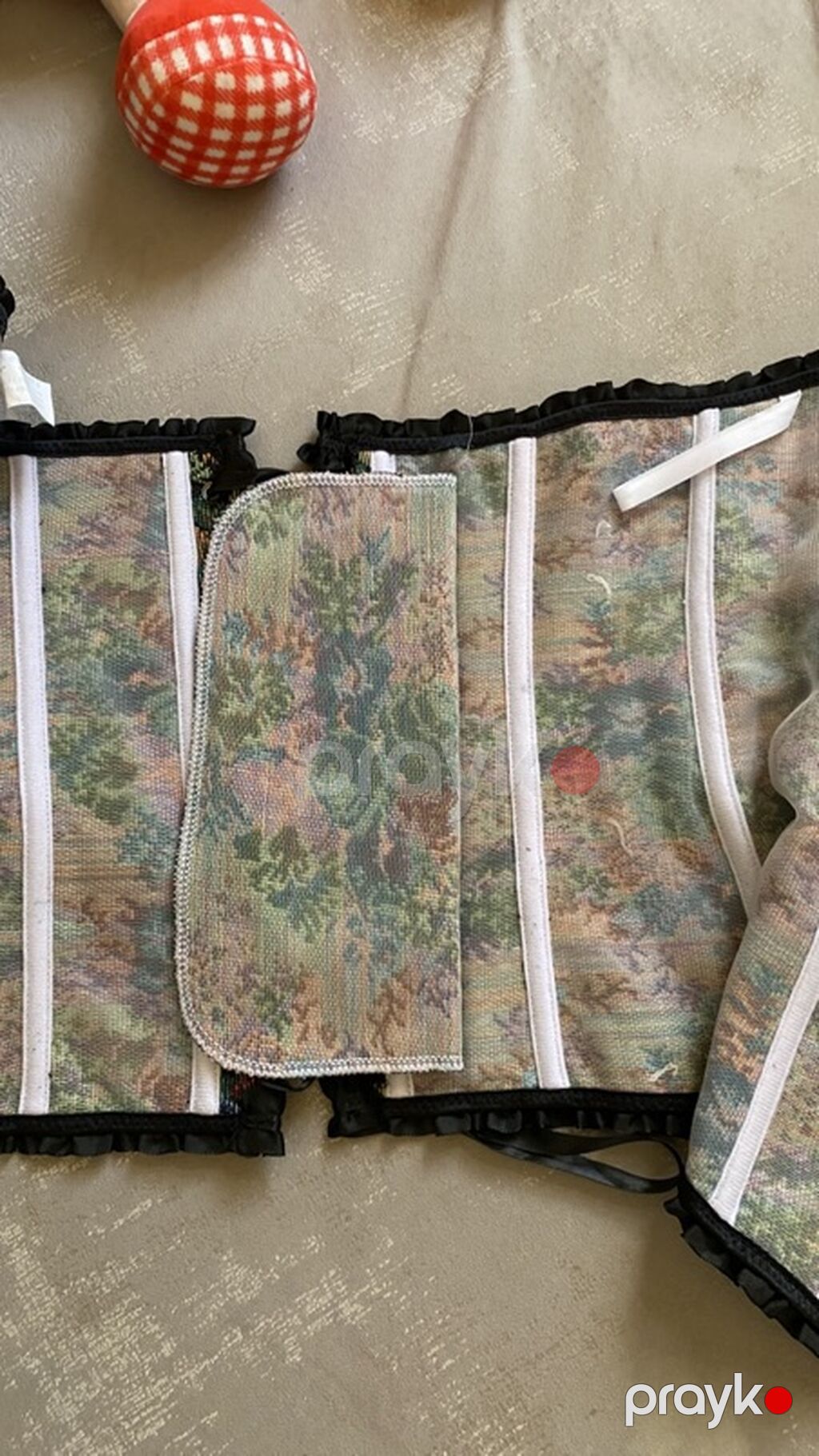 Təsviri: - Qobelen üslublu güllü naxışlı büstqalter-korset (strapless — Sütyən, Bakı (3)