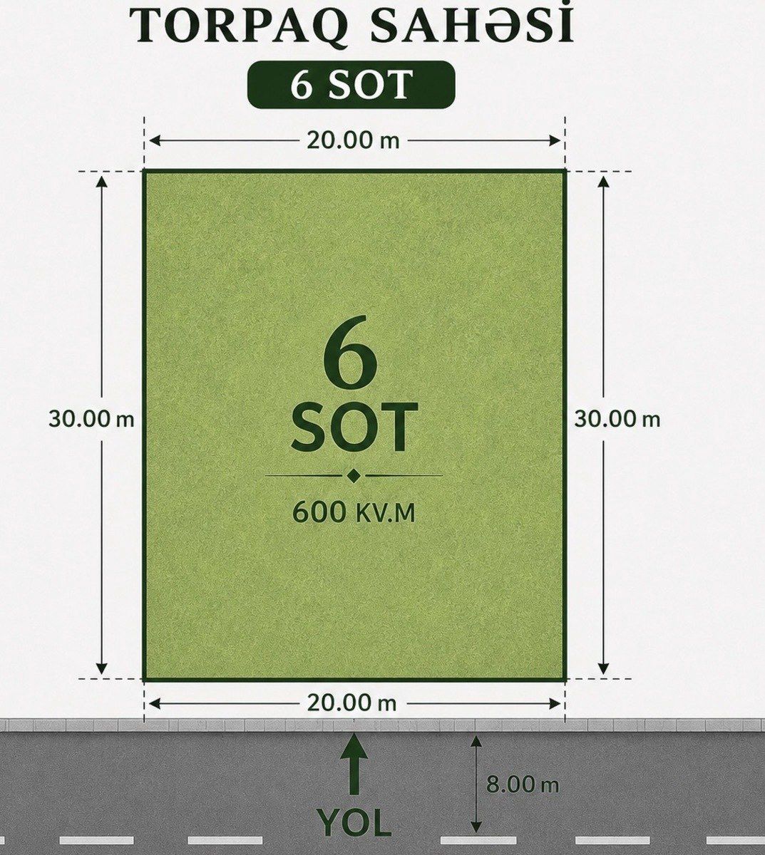 Satılır torpaq 6 sot — Torpaq, Bakı