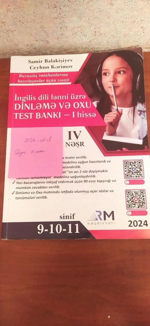 İngilis dili Testlər 9-cu sinif, RM, 1-ci hissə, 2024 il — Bakı