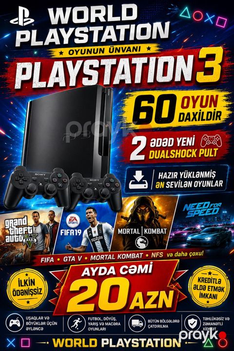 PlayStation 3 500GB — Bakı
