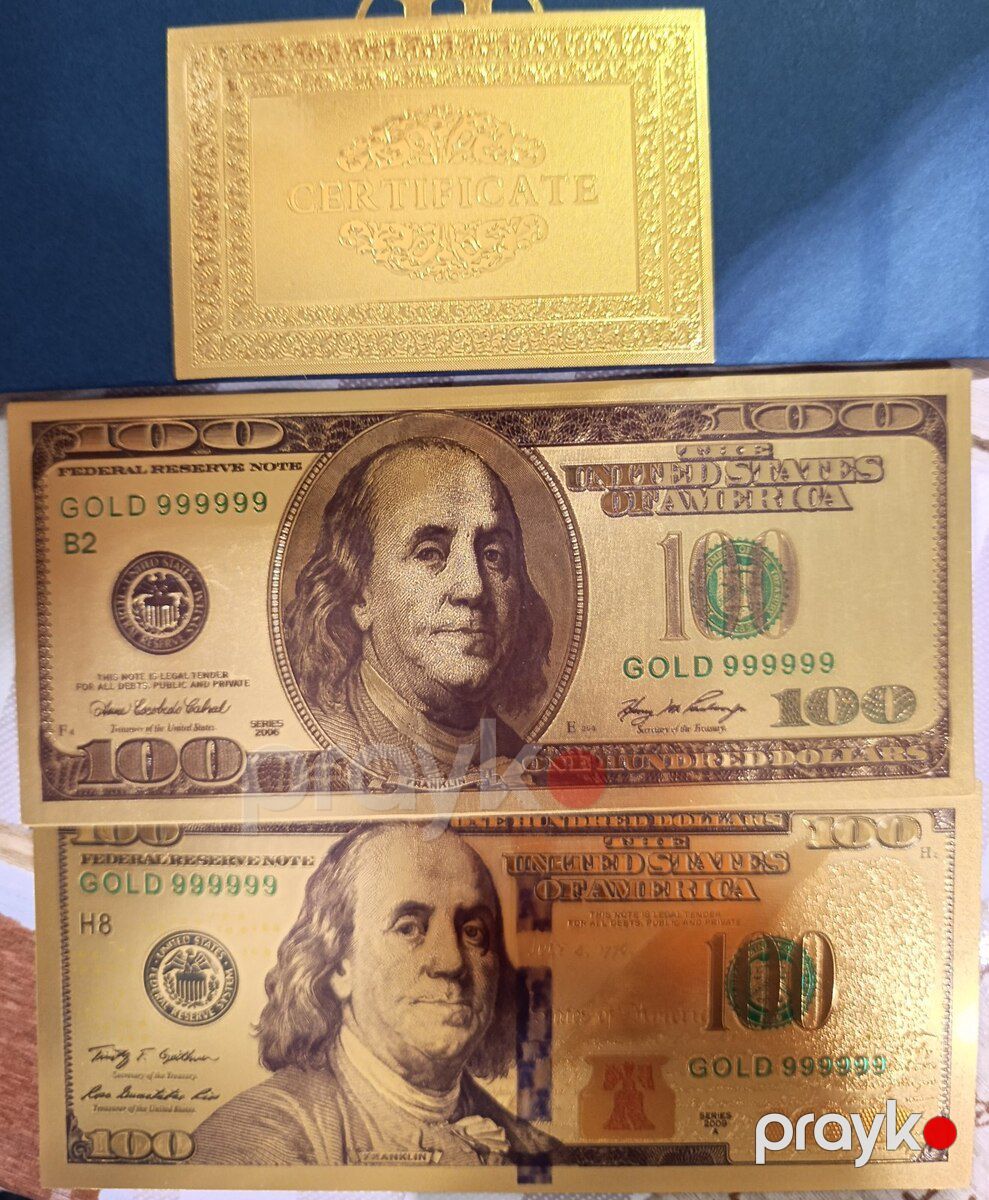 Qızıl 100 dollar suvenir — Kolleksiyalar, Bakı (3)