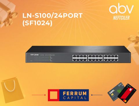 LN-S100/24PORT (SF1024) — 24-Port 10/100Mbps Rackmount Switch — Bakı