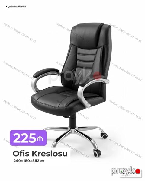 Ofis kreslosu Məhsul xüsusiyyətləri: - Rəng: qara - Material: yumuşaq — Bakı
