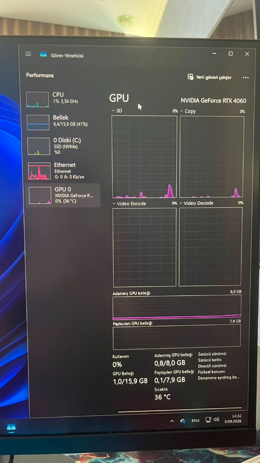 PC: i5-12400F RTX 4060 8GB 16GB DDR4 RAM 1TB Kingston NVMe — Masaüstü kompüterlər, Bakı (7)