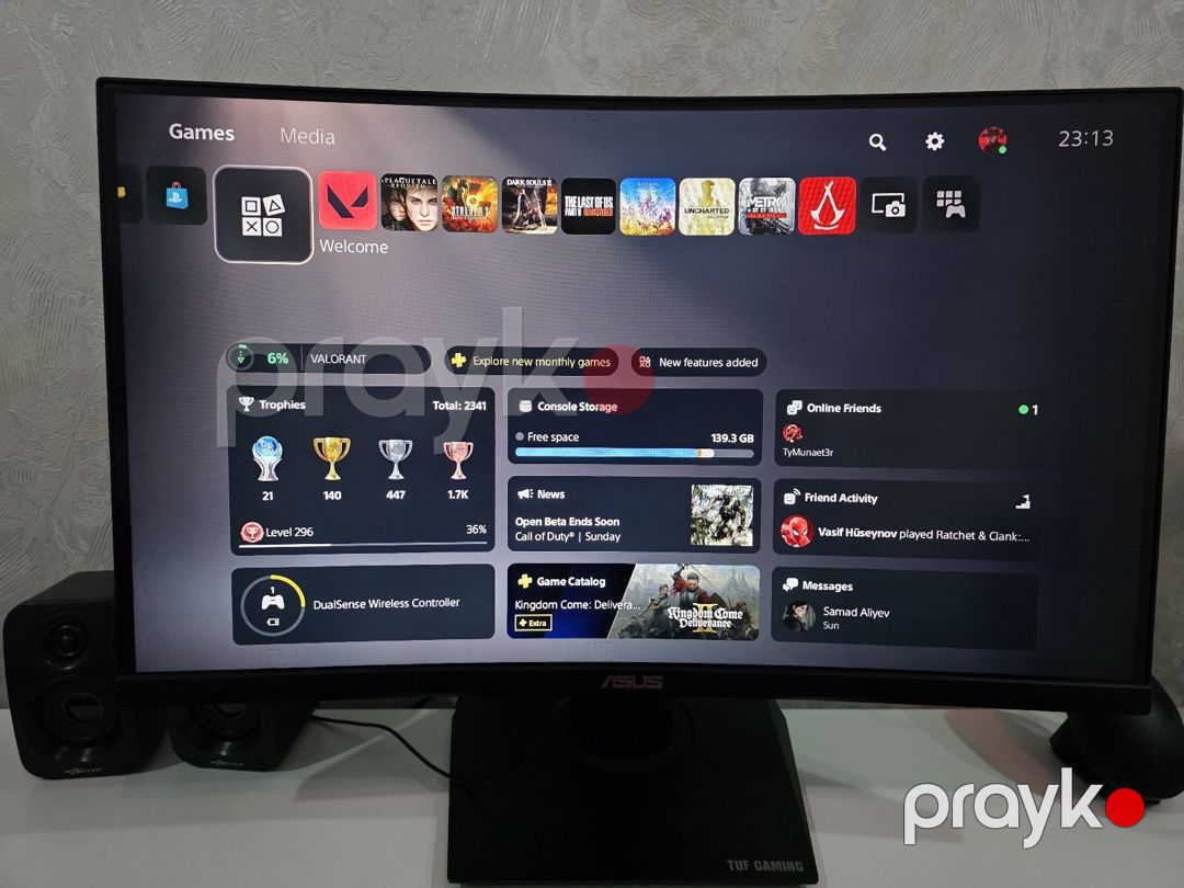 Asus TUF Gaming VG24VQ curved 165 hz monitor — Kompüterlər və noutbuklar, Bakı (4)