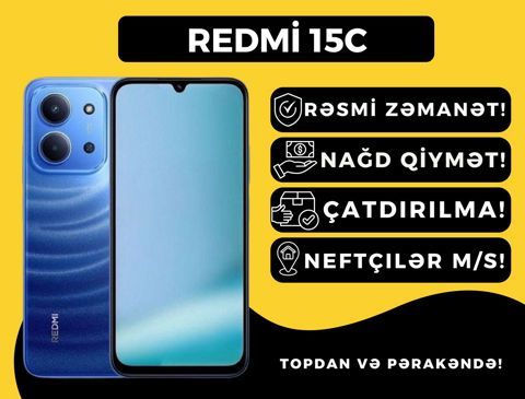 Xiaomi Redmi 15C Moonlight Blue 128GB/4GB — Bakı