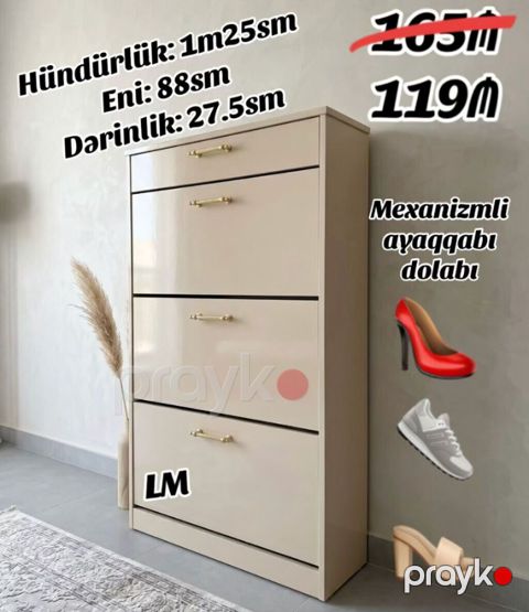 Yeni Ayaqqabı dolabı Birbaşa istehsalçıdan alın‼ Qiymət 119₼ — Bakı