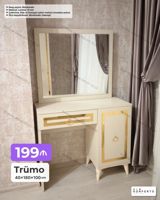 Trümo – zərif dizaynlı makiyaj masası və güzgü dəsti - Ölçü: 40 180 — Товары