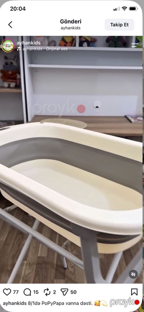 PoPyPapa vanna dəsti - Uşaq üçün geniş vanna qabı: rahat ergonomik — Bakı