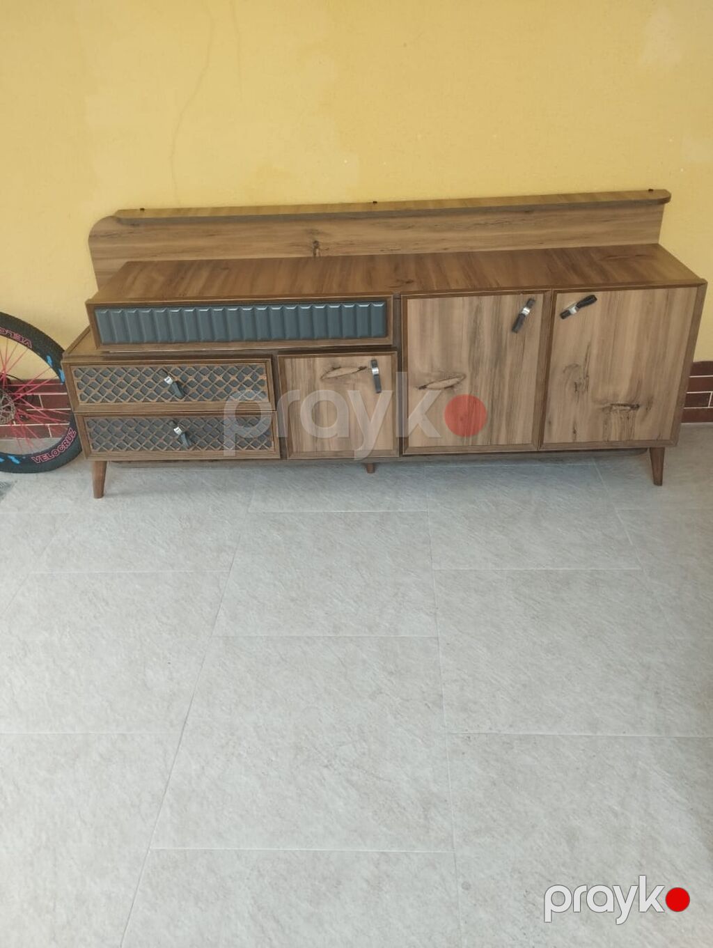 TV tumbası / konsol dolabı - Material: ağac teksturalı MDF-lam örtük — Televizor altlıqları və standlar, Bakı