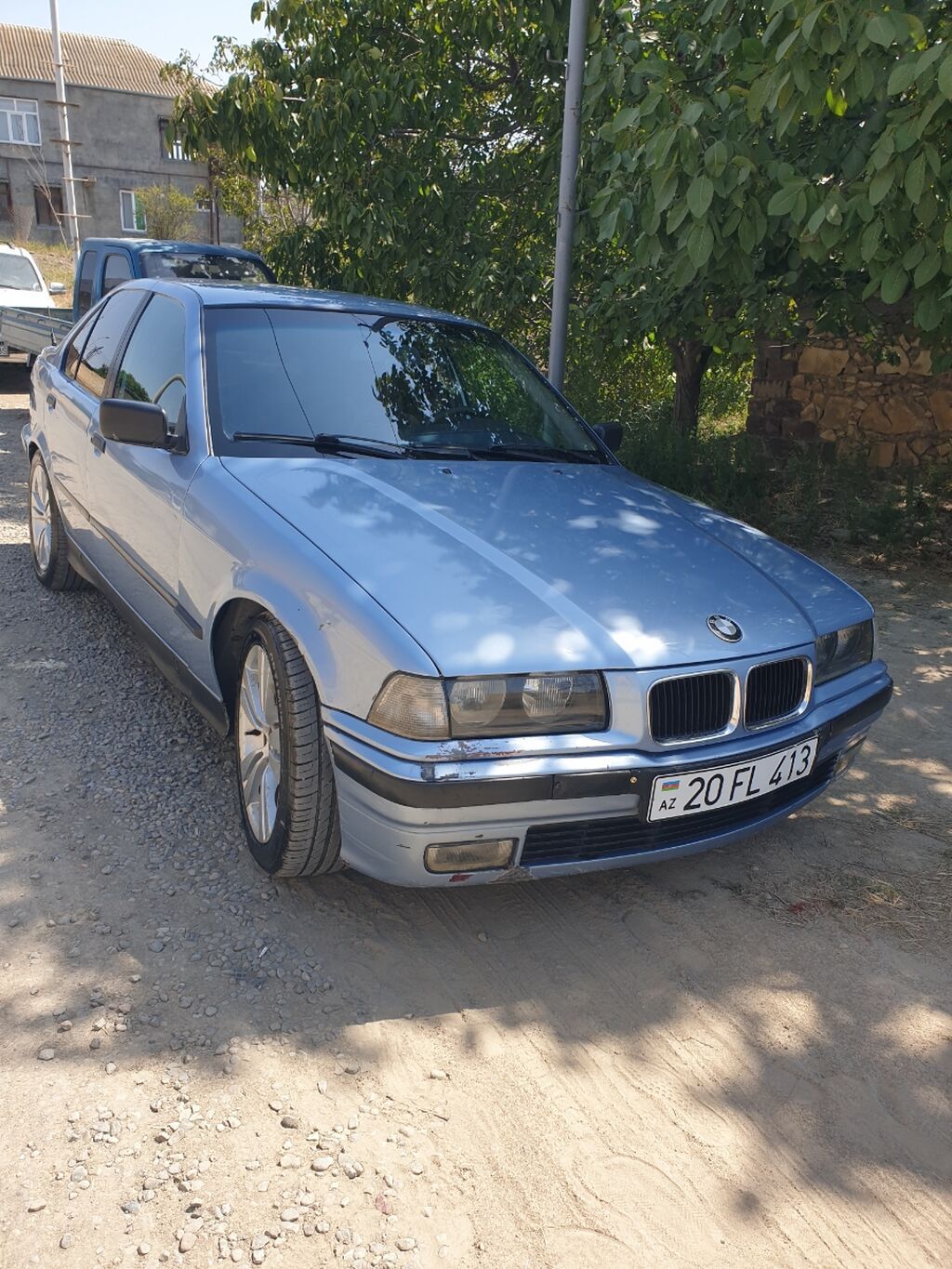 BMW 3 Series E36 sedan - Kuzov: Sedan, mavi rəng - Mühərrik: Benzin — Avtomobillər, Gəncə (3)