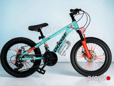Dağ velosipedi Goose 20-MS-21S, 20 düym, firuzəyi-narıncı Rəsmi iş — Bakı
