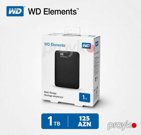 Xarici sərt disk 1TB WD Elements External HDD — Bakı