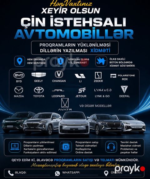 Avtomobillərə dil və proqramların yazılması — Bakı