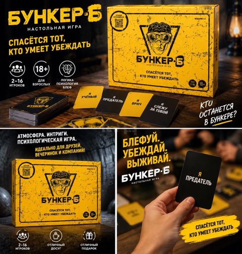Бункер-Б психологическая настольная игра 18+ — Bakı