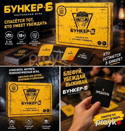Бункер-Б психологическая настольная игра 18+ — Bakı