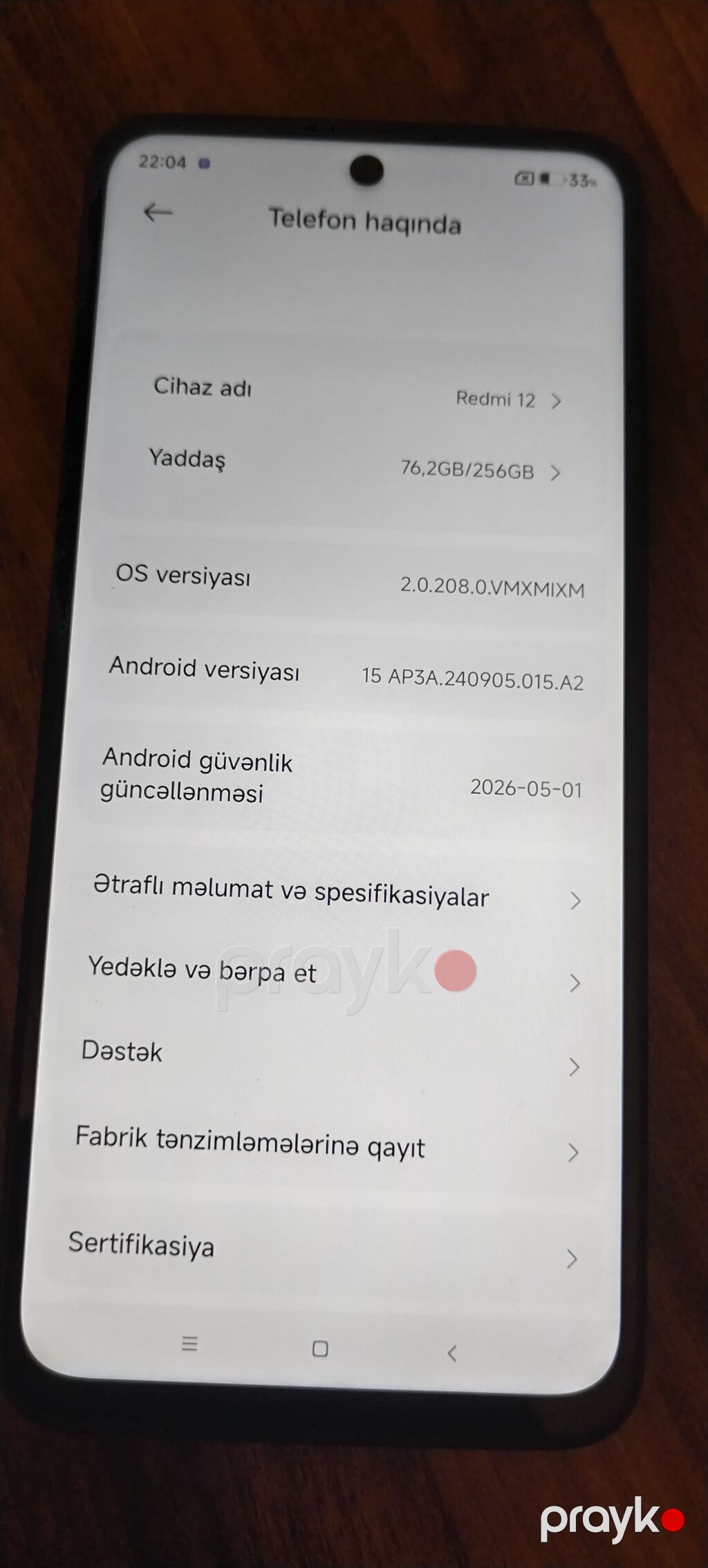 Redmi 12, 256 GB, rəng - Qara, Sensor — Xiaomi, Xırdalan (4)