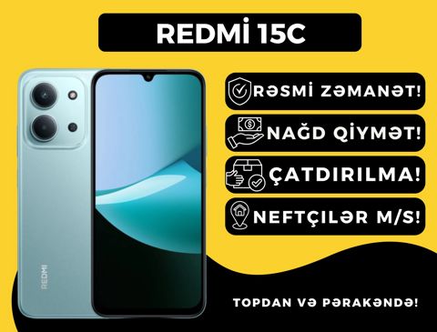 Xiaomi Redmi 15C Mint Green 256GB/8GB — Bakı